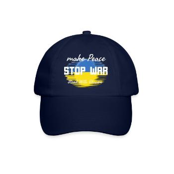 Frieden schaffen und Krieg stoppen - Baseballkappe - Blau/Blau - Vorne