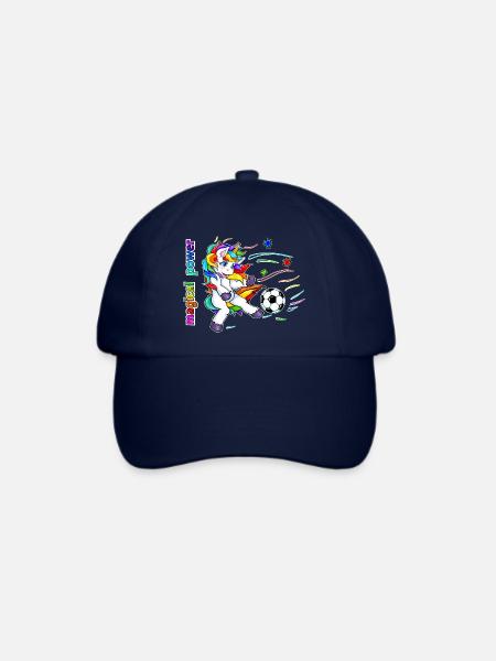 Einhorn Fußball - Einhorn Fussball - Baseballkappe - Blau/Blau