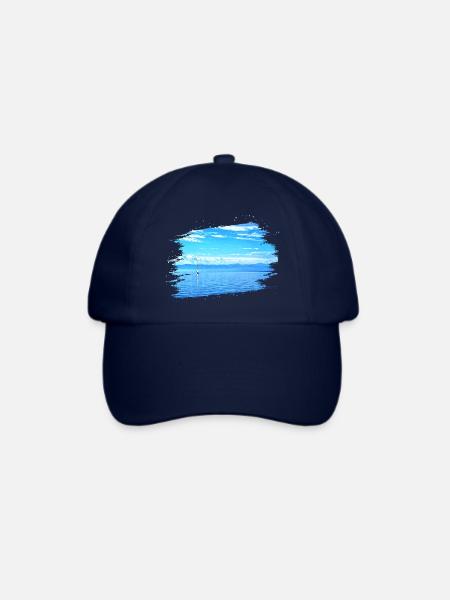 Segelschiff auf Bodensee - Baseballkappe - Blau/Blau