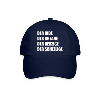 Der Oide Der Greane Der Herzige Der Schellige - Baseballkappe - Blau/Blau - Vorne