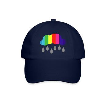 Wolke Regen Regenbogen Farben Geschenkidee - Baseballkappe - Blau/Blau - Vorne