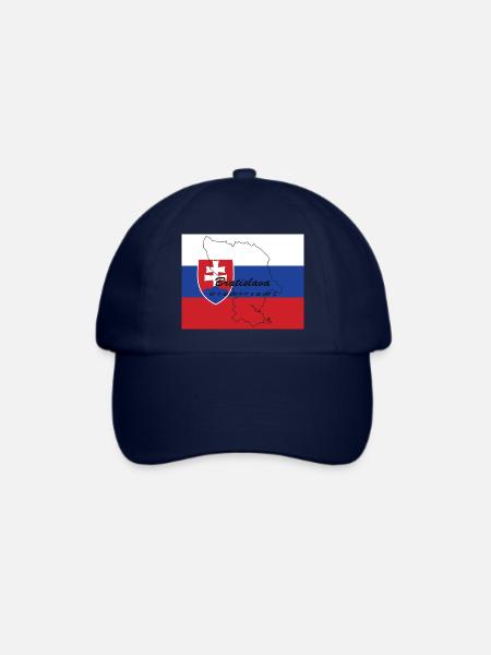 Bratislava - Hauptstadt mit GPS & Flagge - Baseballkappe - Blau/Blau