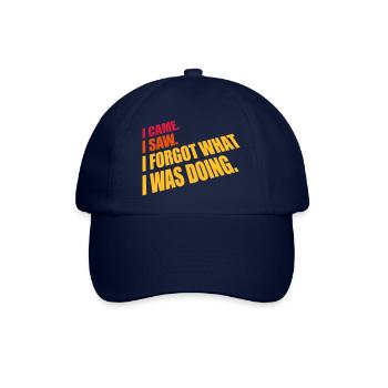I came saw forget - Baseballkappe - Blau/Blau - Vorne