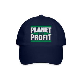 planet over profit Zitat - Baseballkappe - Blau/Blau - Vorne