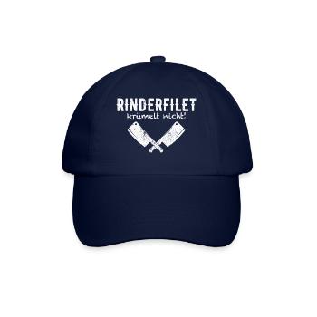 Rinderfilet anti Veganer Geschenk - Baseballkappe - Blau/Blau - Vorne