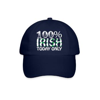 100% Irish today only - Baseballkappe - Blau/Blau - Vorne