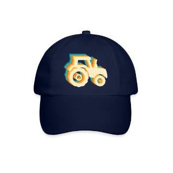 Retro-Traktor - Baseballkappe - Blau/Blau - Vorne