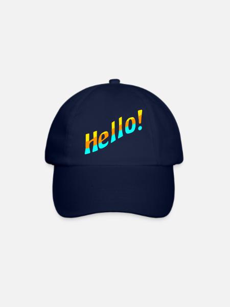 Hello! - Baseballkappe - Blau/Blau