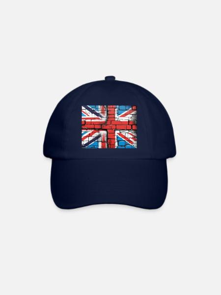 Britische Flagge Graffiti Kunst - Baseballkappe - Blau/Blau