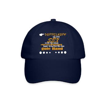 Doppelkopf ist wie Sex - Baseballkappe - Blau/Blau - Vorne
