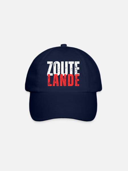 Zoutelande weiß roter Schriftzug - Baseballkappe - Blau/Blau