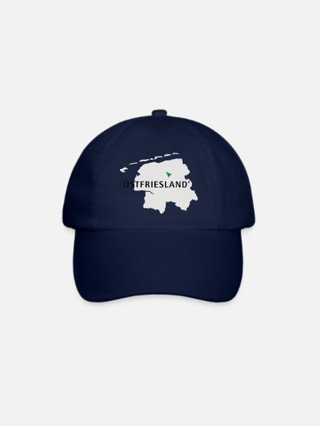 Ostfriesland Logo Karte - Baseballkappe - Blau/Blau