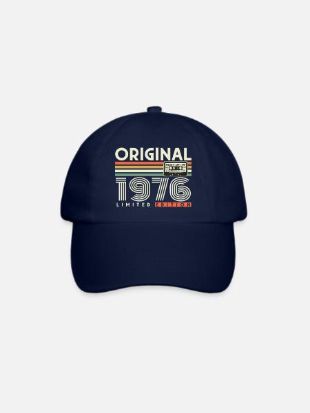 Jahrgang 1976 Vintage Retro Geburtstag Geschenk - Baseballkappe - Blau/Blau