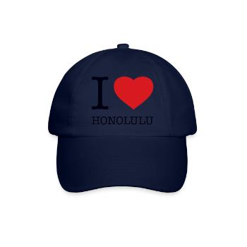 I love Honolulu - Baseballkappe - Blau/Blau - Vorne