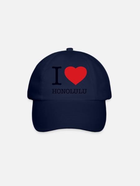 I love Honolulu - Baseballkappe - Blau/Blau