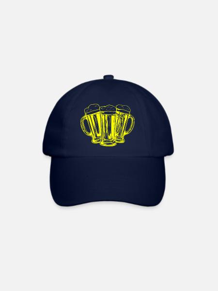 Bier Biergläser Anstoßen - Baseballkappe - Blau/Blau