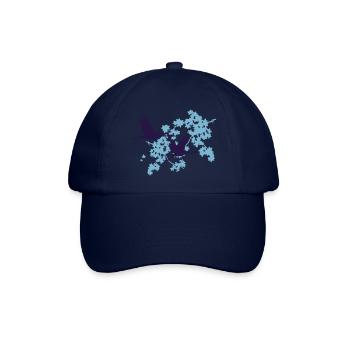 Flora und Fauna - 2 Kraniche - Baseballkappe - Blau/Blau - Vorne