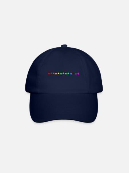 Sterne Regenbogen bunt Geschenkidee - Baseballkappe - Blau/Blau