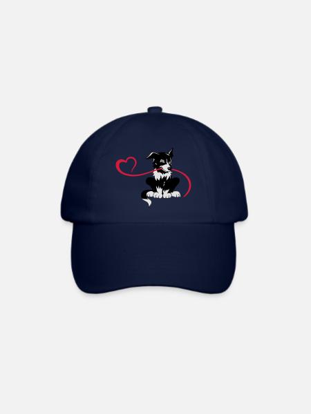 Bordercollie Love - Baseballkappe - Blau/Blau
