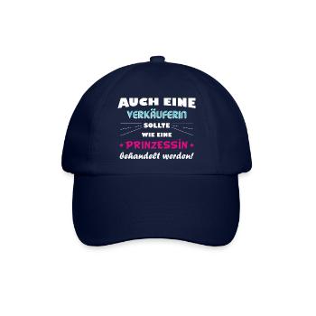 Verkäuferin - Prinzessin - Baseballkappe - Blau/Blau - Vorne