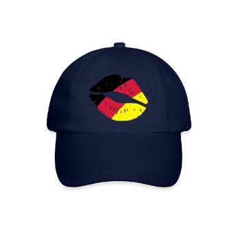 germany kiss lips - Baseballkappe - Blau/Blau - Vorne