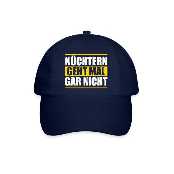 Bier - Nüchtern geht nicht - Baseballkappe - Blau/Blau - Vorne