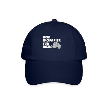Kein Klopapier für Nazis - Baseballkappe - Blau/Blau - Vorne
