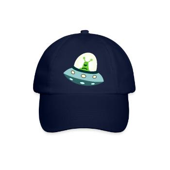 Außerirdischer im Ufo - Baseballkappe - Blau/Blau - Vorne