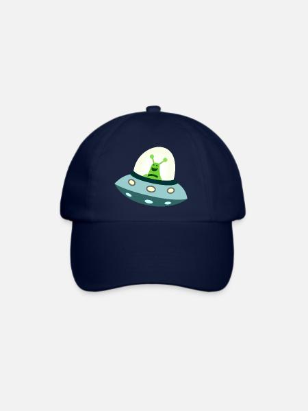 Außerirdischer im Ufo - Baseballkappe - Blau/Blau