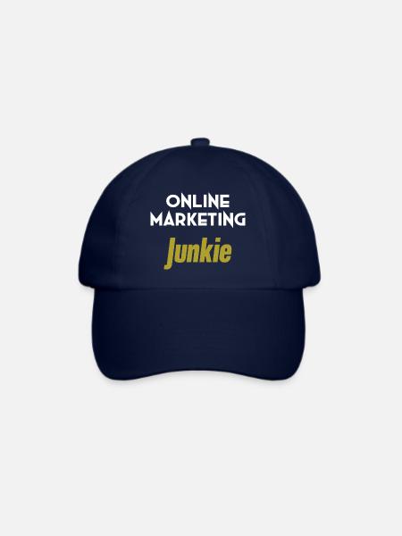 Onlinemarketing T-Shirt - Baseballkappe - Blau/Blau