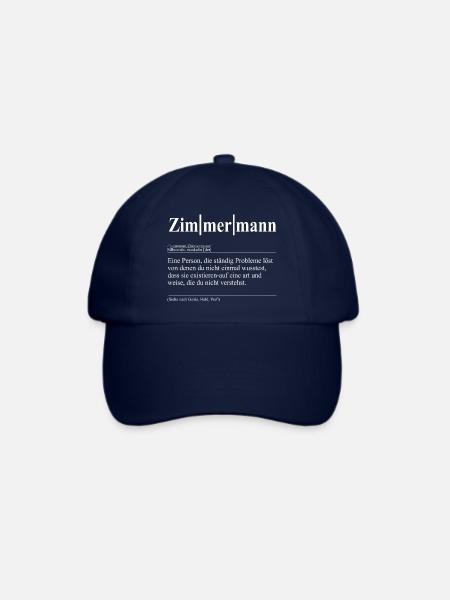 Zimmermann Lustige Berufs Definition - Baseballkappe - Blau/Blau