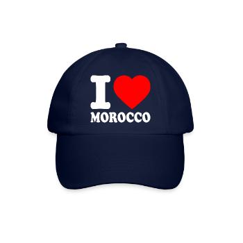 I love morocco - Marokko - Baseballkappe - Blau/Blau - Vorne