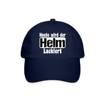 Heute wird der Helm lackiert Schwarz - Baseballkappe - Blau/Blau - Vorne