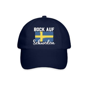 Bock auf Schweden Flagge Urlaub Geschenk - Baseballkappe - Blau/Blau - Vorne