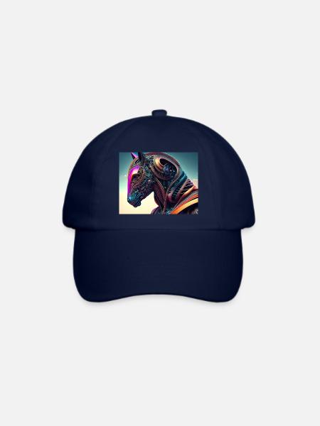 Mechanischer Pferdekopf - Baseballkappe - Blau/Blau