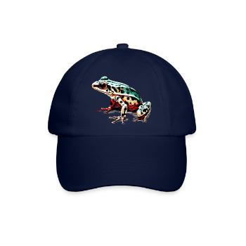 Bunter Pfeilgiftfrosch ist sehr giftig und schön - Baseballkappe - Blau/Blau - Vorne
