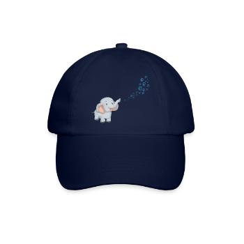 Blubbernder Elefant - Baseballkappe - Blau/Blau - Vorne