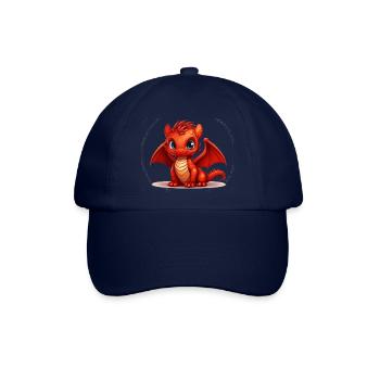 Kleiner roter Drache - Baseballkappe - Blau/Blau - Vorne