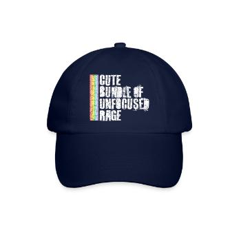 Lustiges niedliches Bündel von unfokussiertem Wut-Regenbogen-Goth - Baseballkappe - Blau/Blau - Vorne
