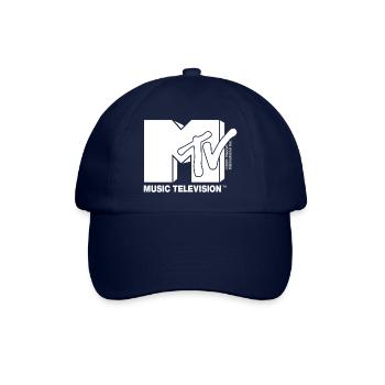 MTV Music Television Logo In Schwarz-Weiß - Baseballkappe - Blau/Blau - Vorne