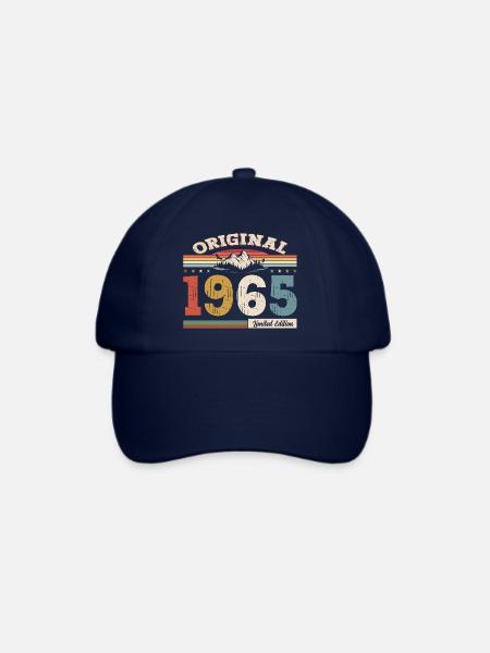60. Geburtstag Baujahr 1965 Jahrgang 1965 Original - Baseballkappe - Blau/Blau