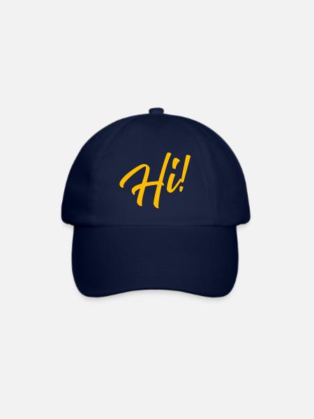 Hi! - Baseballkappe - Blau/Blau