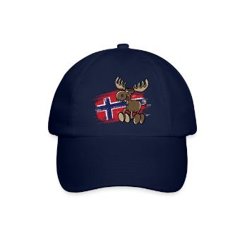 Norwegen - Elch - Baseballkappe - Blau/Blau - Vorne