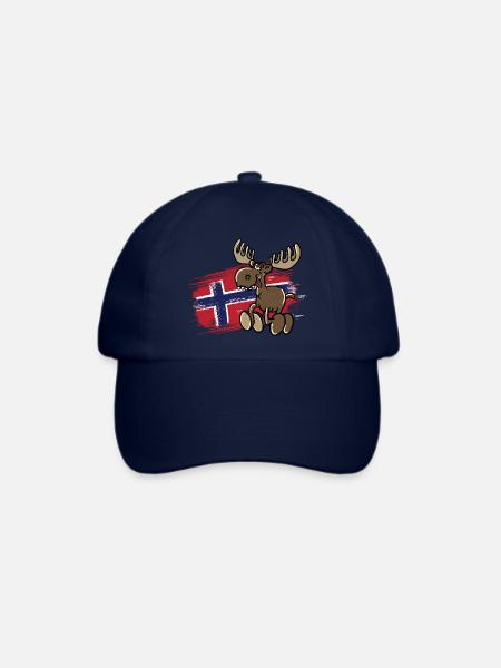 Norwegen - Elch - Baseballkappe - Blau/Blau