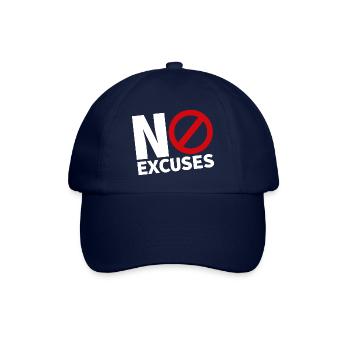 NO EXCUSES white - Baseballkappe - Blau/Blau - Vorne