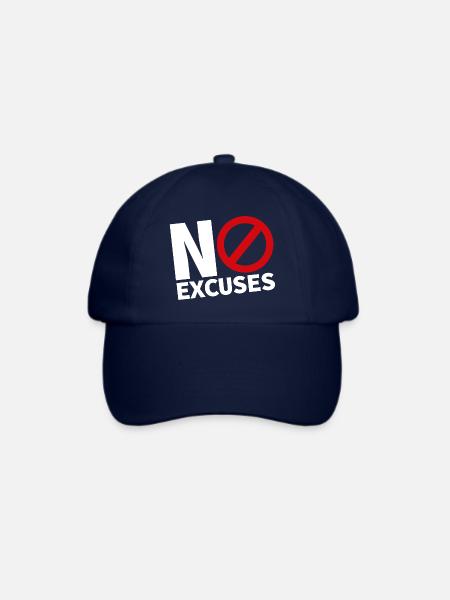 NO EXCUSES white - Baseballkappe - Blau/Blau