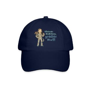 Anouk & Affi Spruch Kleines Mädchen, Großer Mut - Baseballkappe - Blau/Blau - Vorne