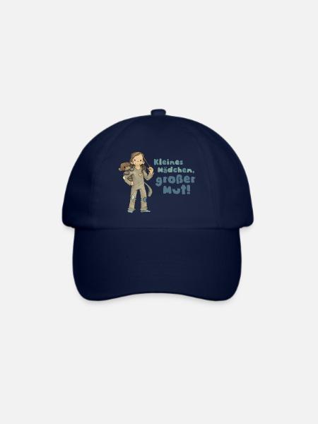 Anouk & Affi Spruch Kleines Mädchen, Großer Mut - Baseballkappe - Blau/Blau