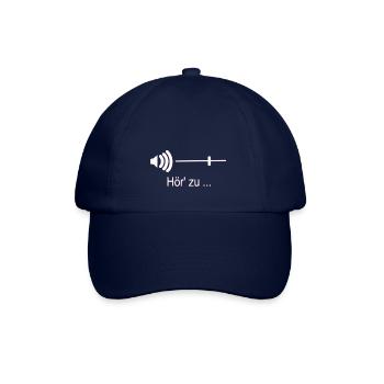 Hör' zu ... - Baseballkappe - Blau/Blau - Vorne
