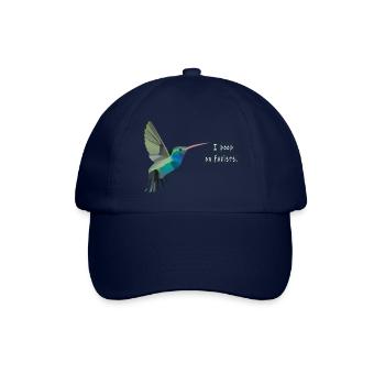 I poop on fascists - Baseballkappe - Blau/Blau - Vorne